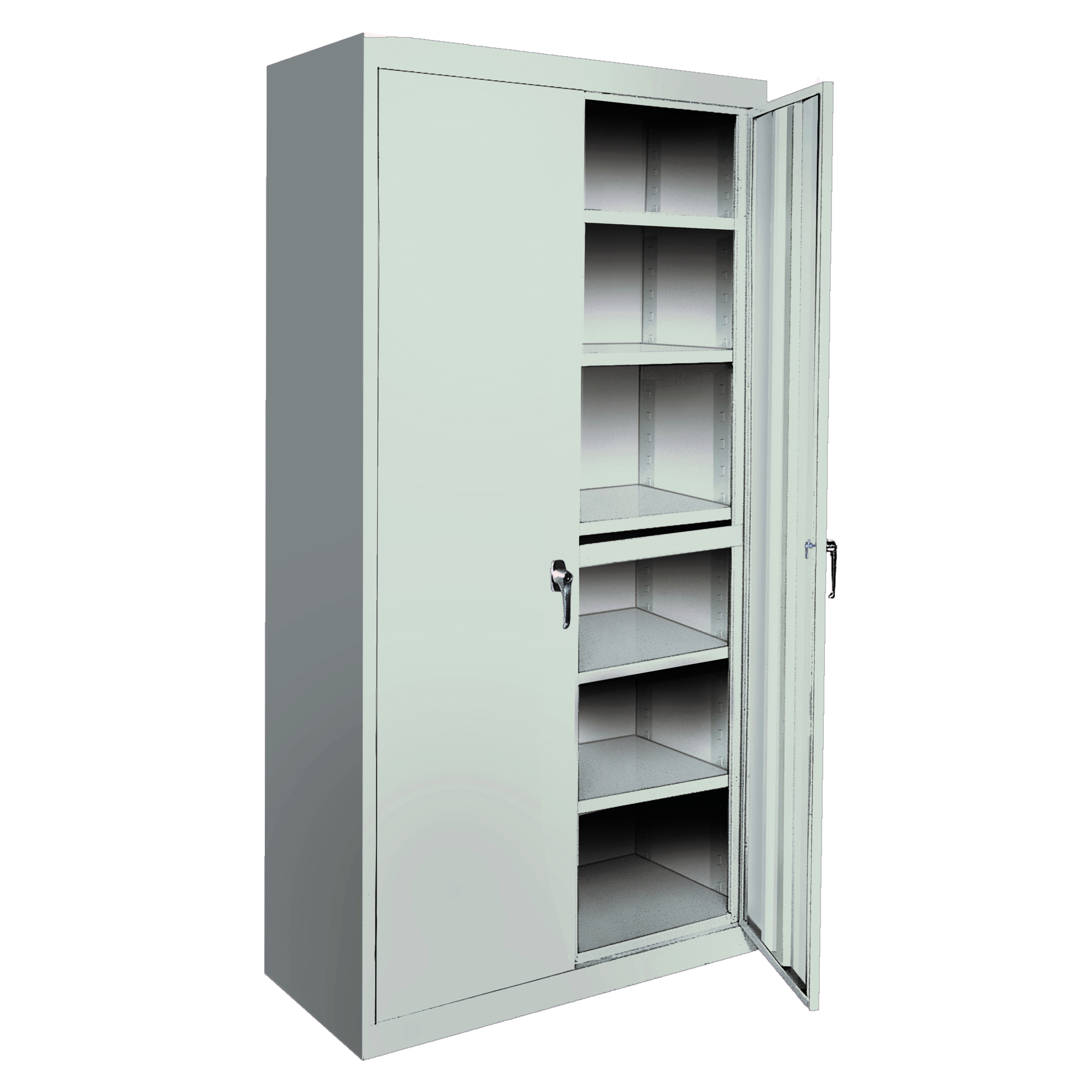 Steel Cabinets USA Storage Cabinet — 24in. x 18in. x 72in., 5 Adjustable Shelves, Reinforced Body, Gray, Model# AAH-24RB-5-G